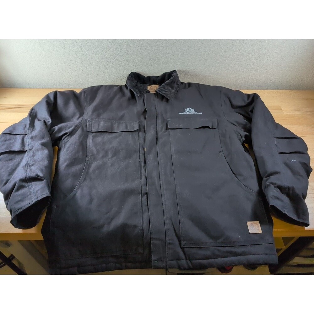 Berne Black Chore Carhartt Style Workwear Jacket Size Large Regular Branded